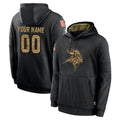 Kdoa Custom MN.Vikings Black Salute to Service Hoodies Limited Game Any Name & Numbers Stitched Jerseys