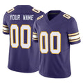Kdoa Custom MN.Vikings Purple Limited Classic Vapor F.U.S.E. Home Game Any Name & Numbers Stitched Jerseys
