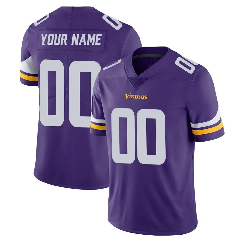 Kdoa Custom MN.Vikings Purple Limited Vapor Untouchable Home Game Any Name & Numbers Stitched Jerseys