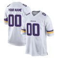 Kdoa Custom MN.Vikings White Home Game Any Name & Numbers Stitched Jerseys