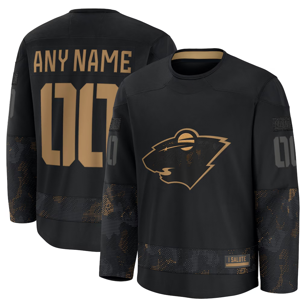 Kdoa Custom M.Wild Black 2024 Military Appreciation Practice Jerseys