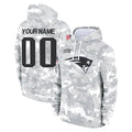 Kdoa Custom NE.Patriots Arctic Camo Salute to Service Pullover Hoodies Limited Any Name & Numbers Game Stitched Jerseys