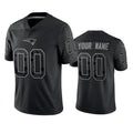 Kdoa Custom NE.Patriots Black Reflective LImited Home Game Any Name & Numbers Stitched Jerseys