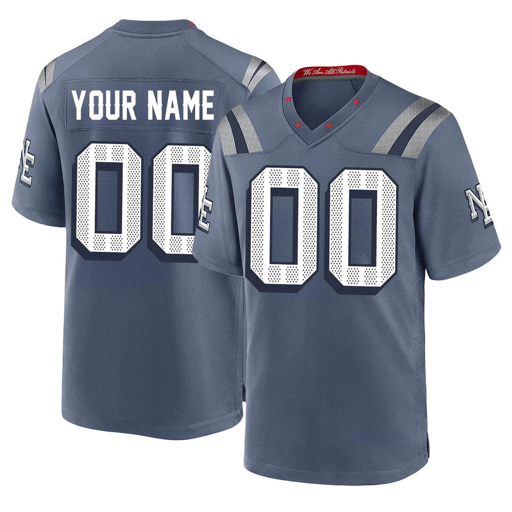 Kdoa Custom NE.Patriots Blue Rivalries Collection Home Game Any Name & Numbers Stitched Jerseys