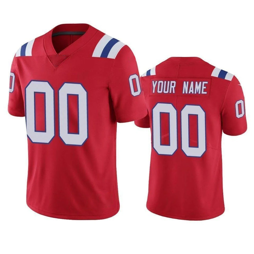 Kdoa Custom NE.Patriots Red Vapor Untouchable Home Game Any Name & Numbers Stitched Jerseys