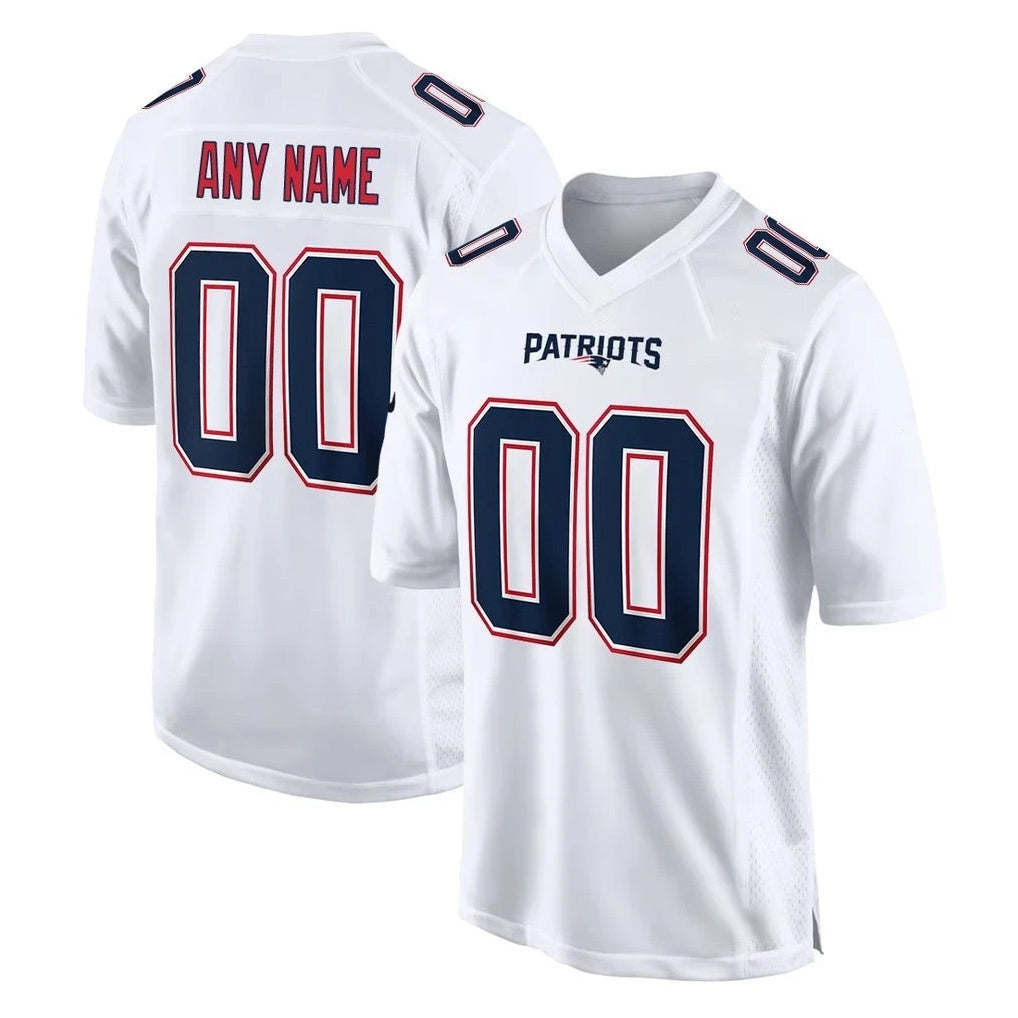 Kdoa Custom NE.Patriots White Fashion Limited Home Game Any Name & Numbers Stitched Jerseys