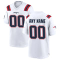 Kdoa Custom NE.Patriots White Home Game Any Name & Numbers Stitched Jerseys