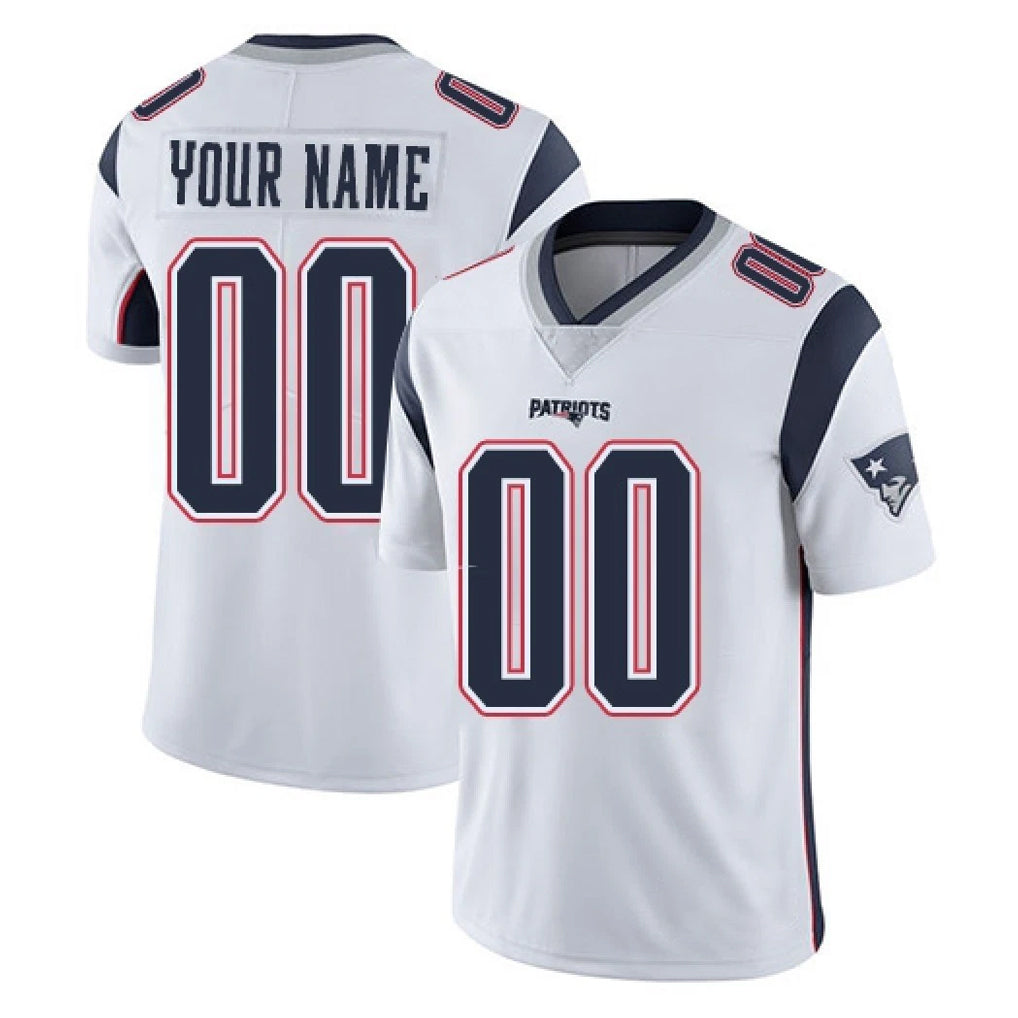 Kdoa Custom NE.Patriots White Limited Vapor Home Game Any Name & Numbers Stitched Jerseys