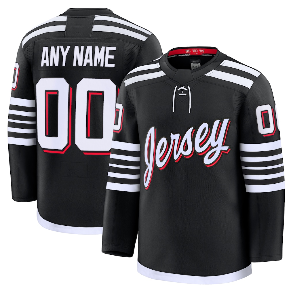 Kdoa Custom N.Jersey Devils Black Alternate Premium Jerseys