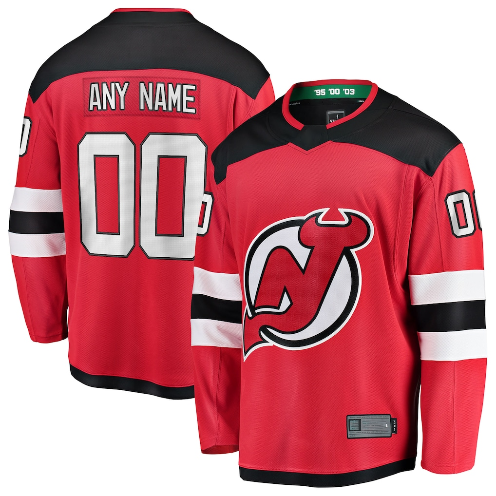 Kdoa Custom N.Jersey Devils Red Home Breakaway Jerseys