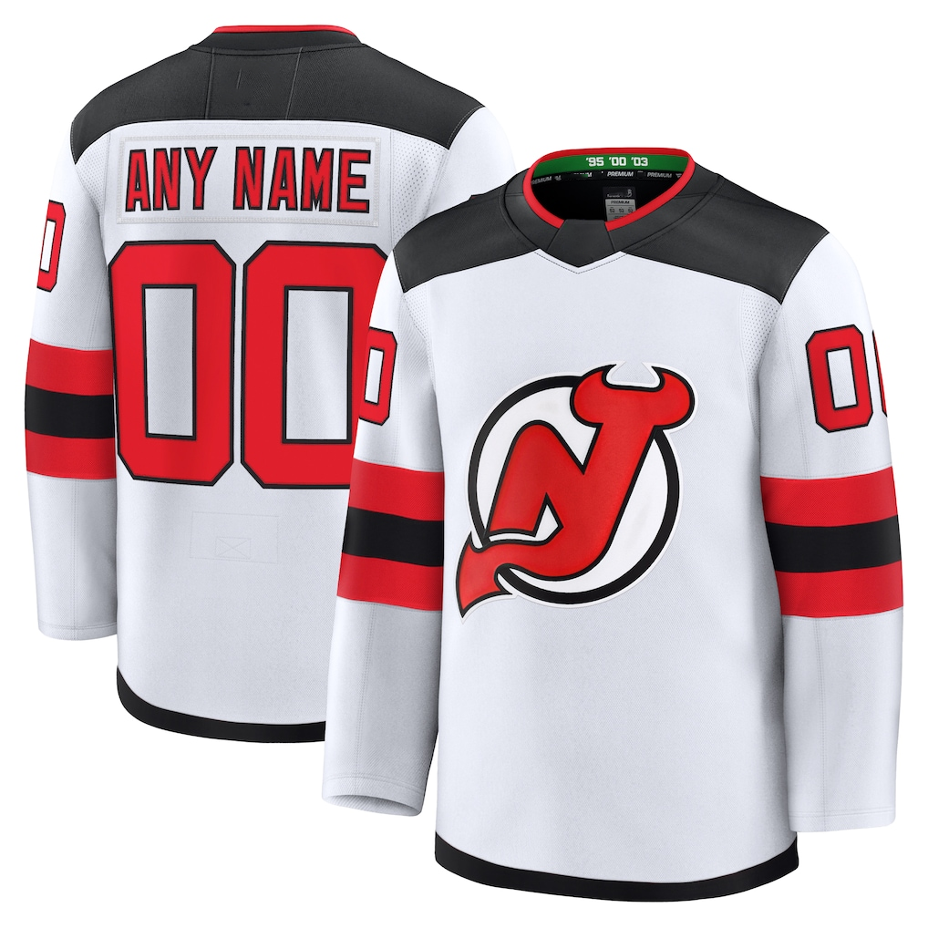 Kdoa Custom N.Jersey Devils White Away Premium Jerseys