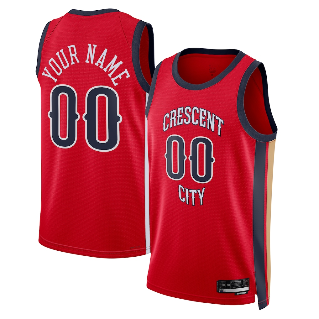 Kdoa Custom NO.Pelicans Jordan Brand Red Swingman Stitched Jerseys- Statement Edition