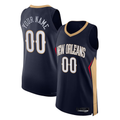 Kdoa Custom NO.Pelicans Navy 2021-2022 Diamond Authentic Stitched Jerseys- Icon Edition