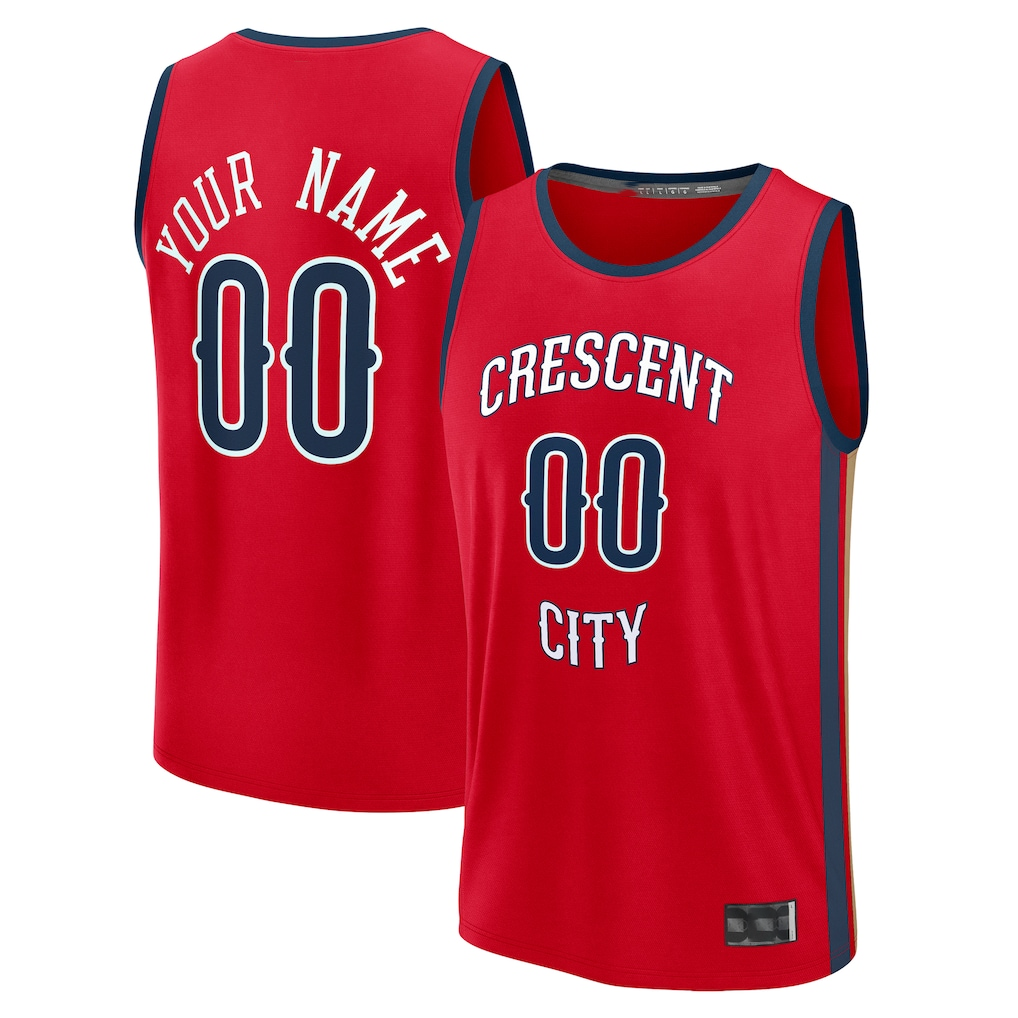 Kdoa Custom NO.Pelicans Red Fast Break Stitched Jerseys- Statement Edition