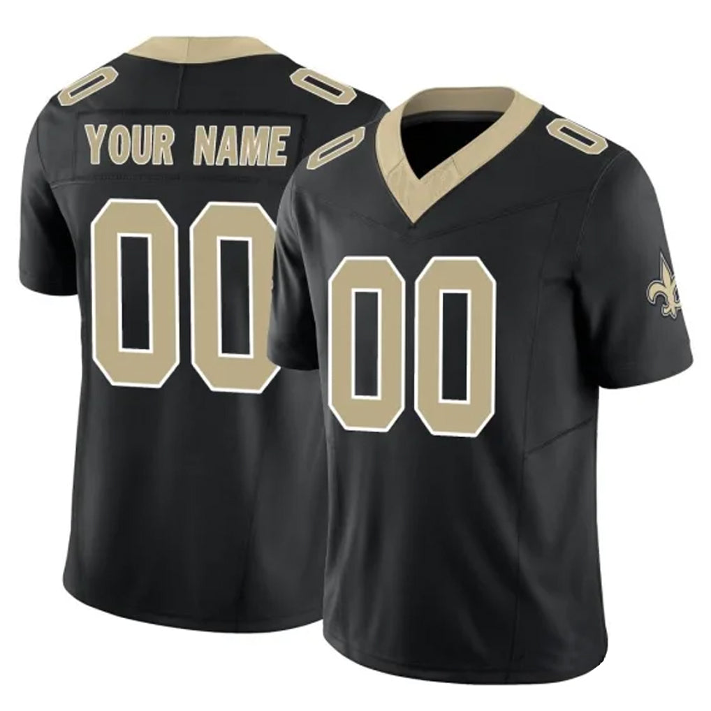 Kdoa Custom NO.Saints Black Limited Vapor F.U.S.E. Home Game Any Name & Numbers Stitched Jerseys