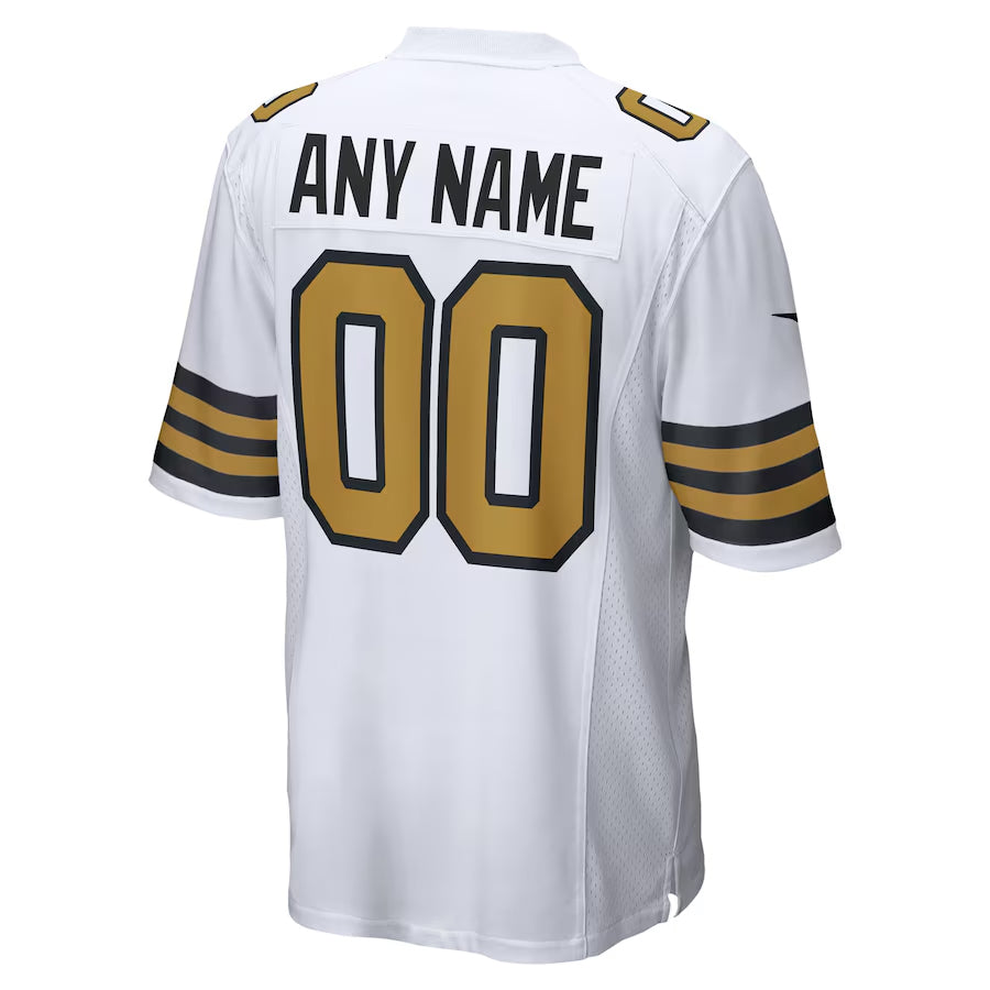 Kdoa Custom NO.Saints White Alternate Game Stitched Jerseys