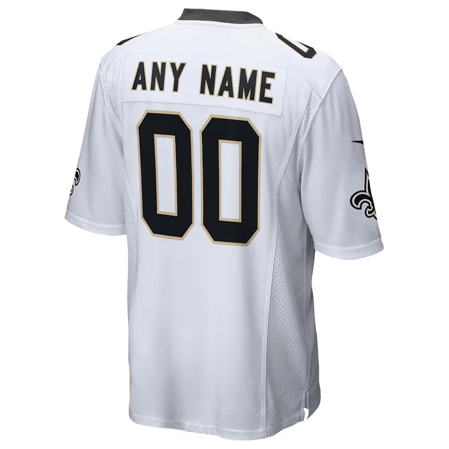 Kdoa Custom NO.Saints White Home Game Stitched Jerseys