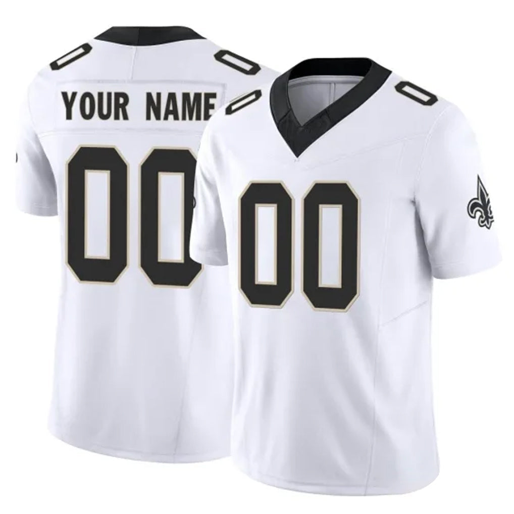 Kdoa Custom NO.Saints White Limited Vapor F.U.S.E. Home Game Any Name & Numbers Stitched Jerseys