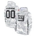 Kdoa Custom NY.Giants Arctic Camo Salute to Service Pullover Hoodies Limited Game Any Name & Numbers Stitched Jerseys