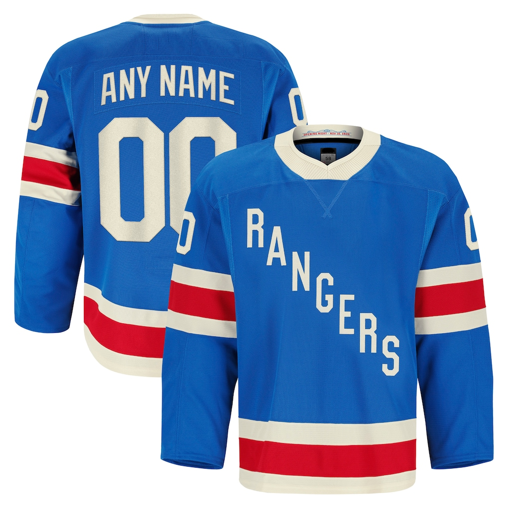 Kdoa Custom NY.Rangers Blue Centennial Authentic Pro Jerseys