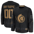 Kdoa Custom O.Senators Black 2024 Military Appreciation Practice Jerseys