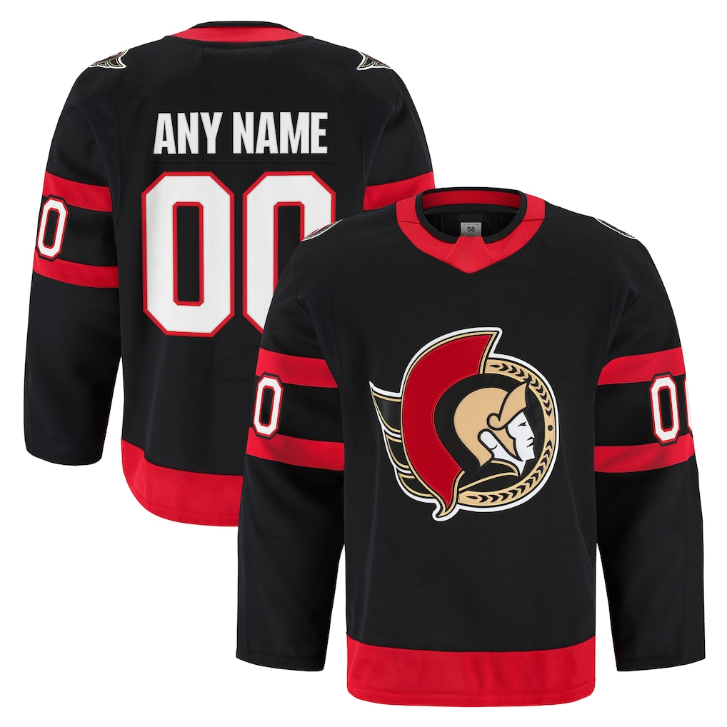 Kdoa Custom O.Senators Black Home Authentic Pro Jerseys