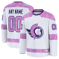 Kdoa Custom O.Senators White 2024 Hockey Fights Cancer Practice Jerseys