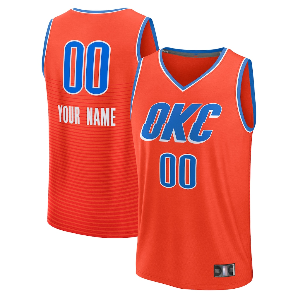 Kdoa Custom OC.Thunder Orange Swingman Stitched Jerseys - Icon Edition