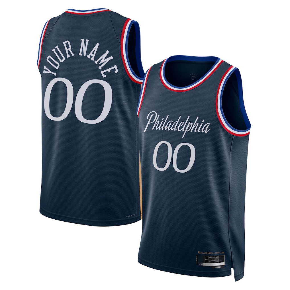 Kdoa Custom P.76ers Navy 202526 City Edition Swingman Jerseys