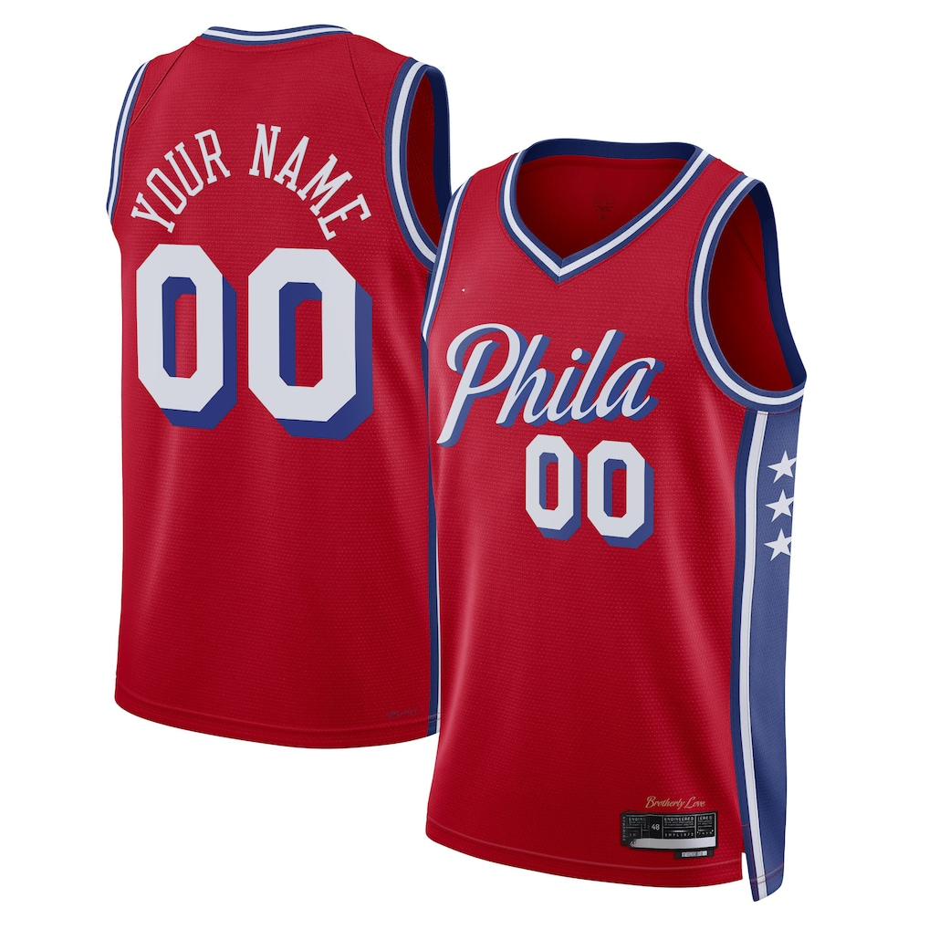 Kdoa Custom P.76ers Red 202223 Swingman Jerseys - Statement Edition