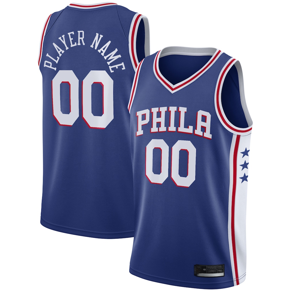 Kdoa Custom P.76ers Royal 2020-21 Swingman Jerseys - Icon Edition
