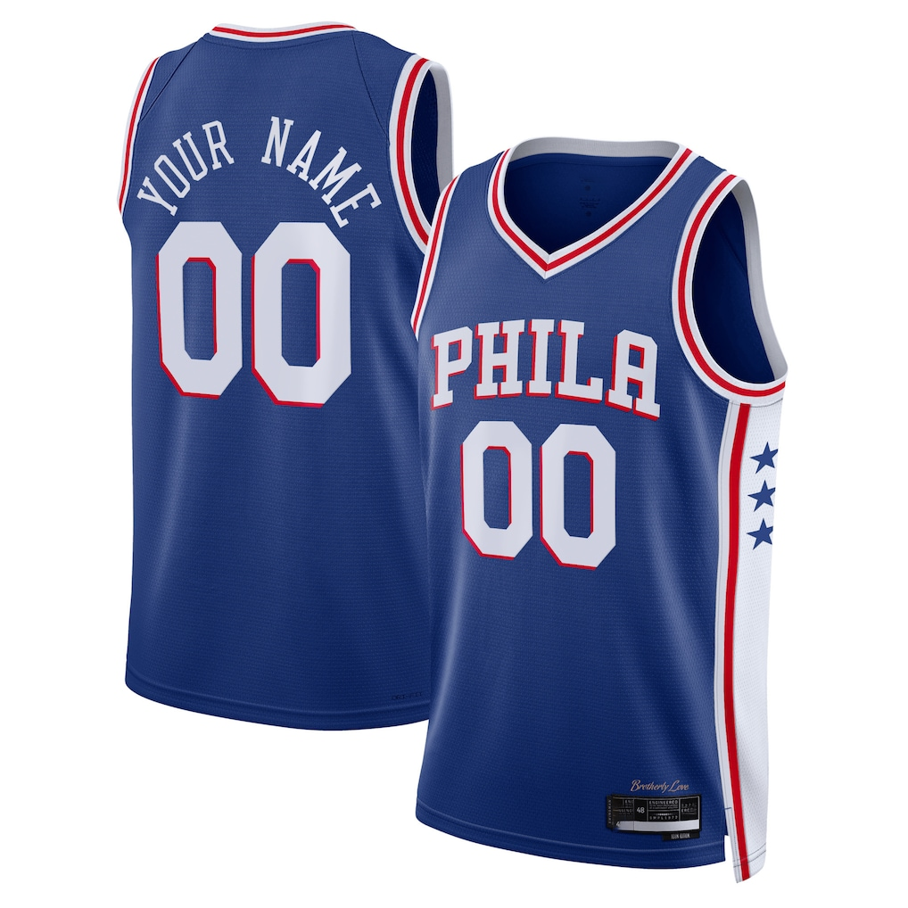 Kdoa Custom P.76ers Royal 2022-23 Swingman Jerseys - Icon Edition