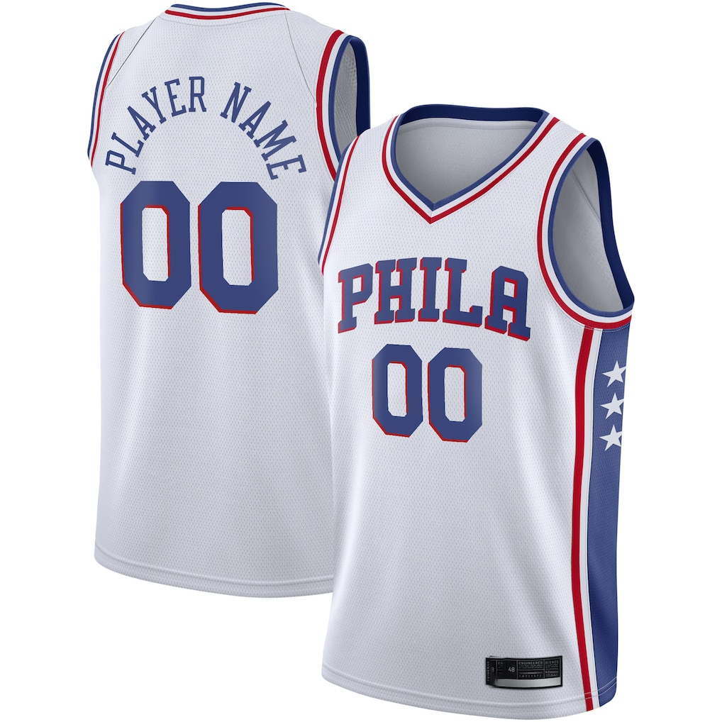 Kdoa Custom P.76ers White 2020-21 Swingman Jerseys - Association Edition