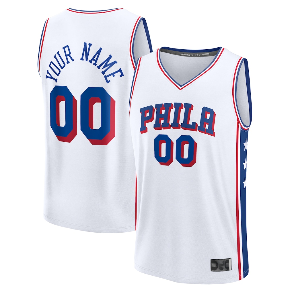 Kdoa Custom P.76ers White Fast Break Jerseys - Association Edition