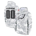 Kdoa Custom P.Eagles Arctic Camo Salute to Service Pullover Hoodies Limited Game Any Name & Numbers Stitched Jerseys