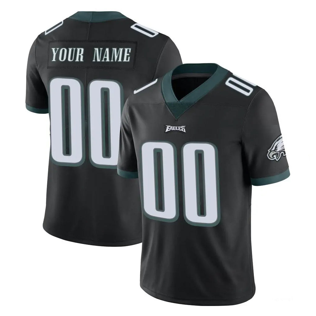 Kdoa Custom P.Eagles Black Limited Vapor Untouchable Home Game Any Name & Numbers Stitched Jerseys