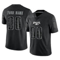 Kdoa Custom P.Eagles Black Reflective Limited Home Game Any Name & Numbers Stitched Jerseys