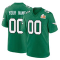 Kdoa Custom P.Eagles Green Kelly Alternate Super Bowl LIX Home Game Any Name & Numbers Stitched Jerseys