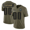 Kdoa Custom P.Eagles Olive 2025 Salute To Service Limited Any Name & Numbers Stitched Jerseys