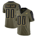Kdoa Custom P.Eagles Olive Salute To Service Limited Game Any Name & Numbers Stitched Jerseys
