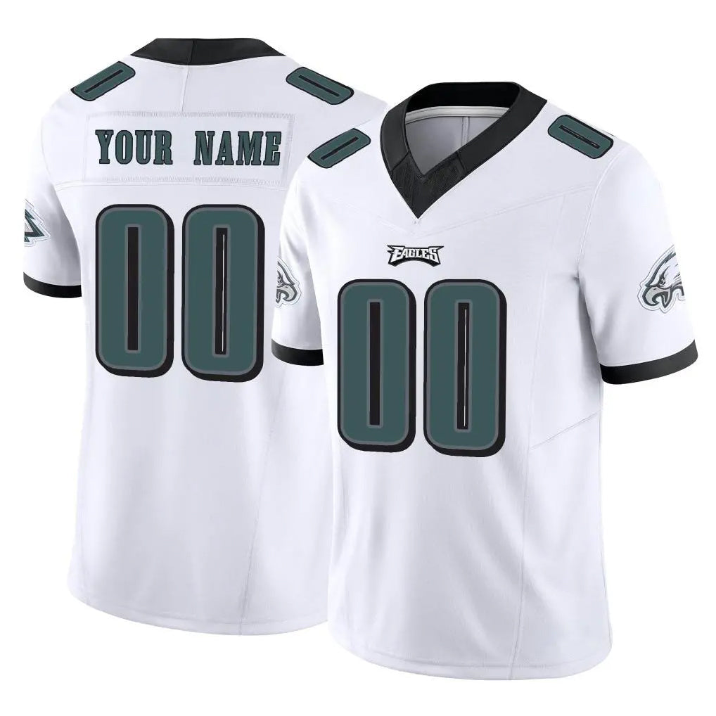 Kdoa Custom P.Eagles White Limited Vapor F.U.S.E. Home Game Any Name & Numbers Stitched Jerseys