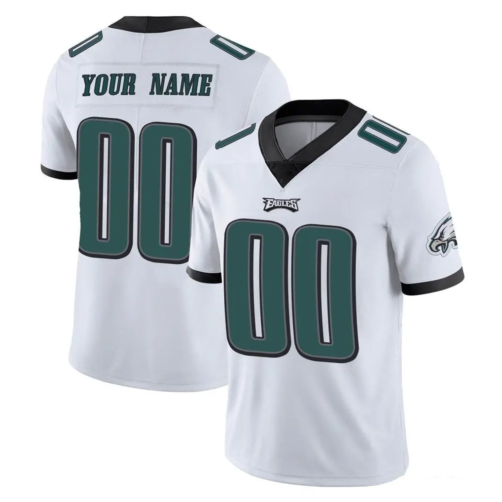Kdoa Custom P.Eagles White Limited Vapor Untouchable Home Game Any Name & Numbers Stitched Jerseys