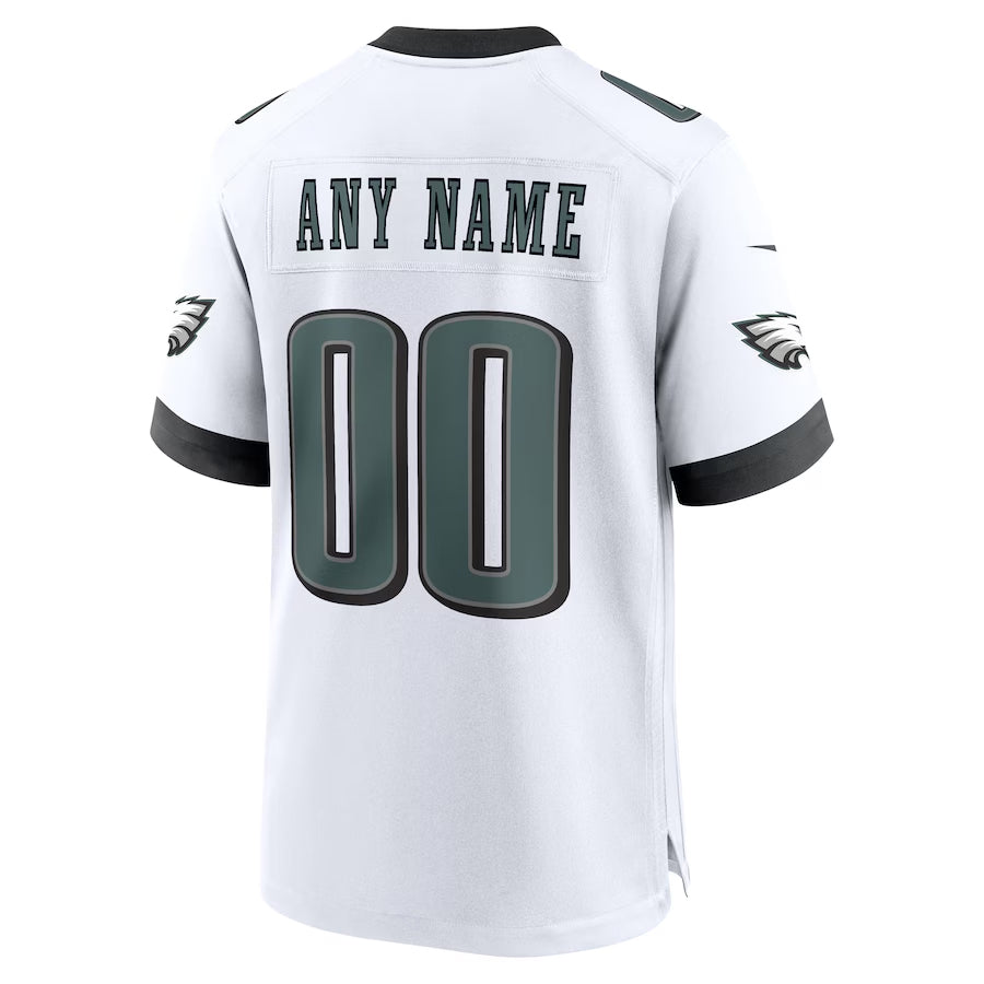 Kdoa Custom P.Eagles White Stitched Home Game Stitched Jerseys
