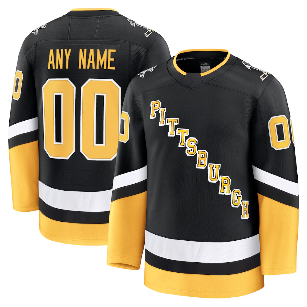 Kdoa Custom P.Penguins Black Alternate Premium Jerseys