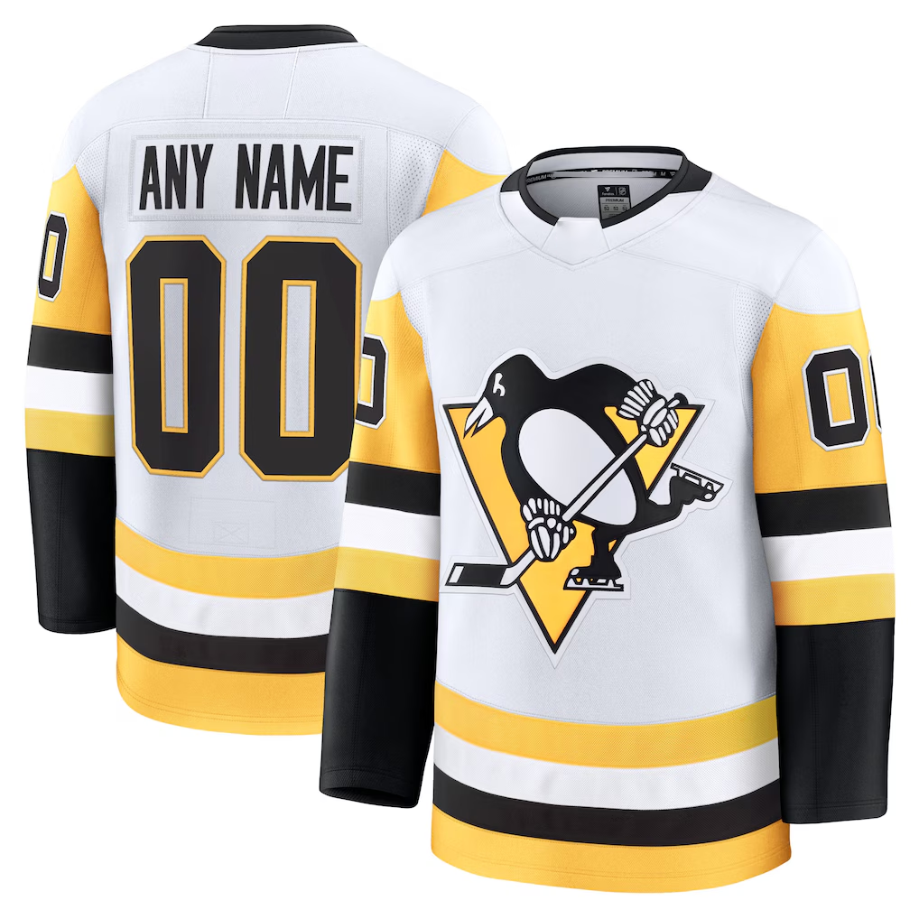 Kdoa Custom P.Penguins White Away Premium Jerseys