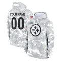 Kdoa Custom P.Steelers Arctic Camo Limited Salute to Service Pullover Hoodies Game Any Name & Numbers Stitched Jerseys
