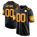 Kdoa Custom P.Steelers Black Color Rush Home Game Any Name & Numbers Stitched Jerseys