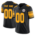 Kdoa Custom P.Steelers Black Limited Color Rush Home Game Any Name & Numbers Stitched Jerseys