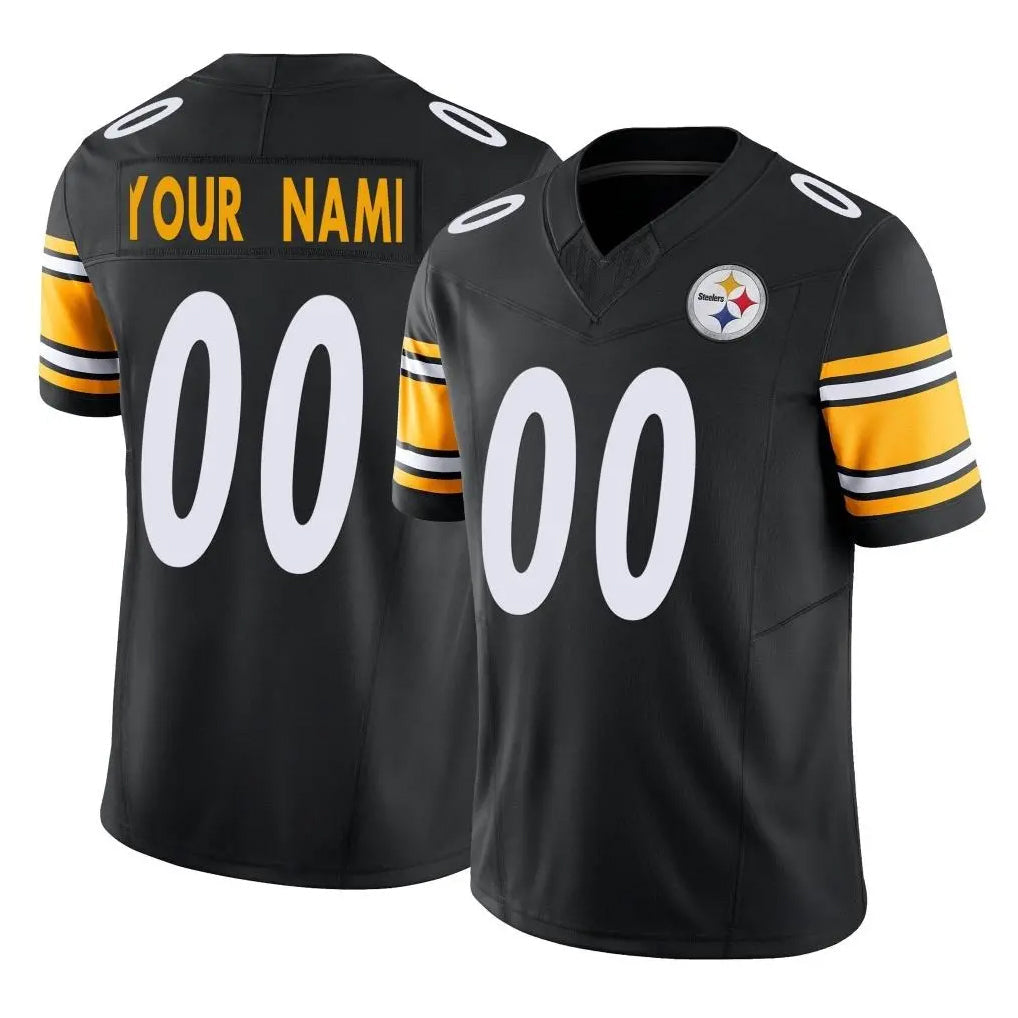 Kdoa Custom P.Steelers Black Limited Vapor F.U.S.E. Home Game Any Name & Numbers Stitched Jerseys