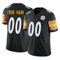 Kdoa Custom P.Steelers Black Limited Vapor F.U.S.E. Home Game Any Name & Numbers Stitched Jerseys